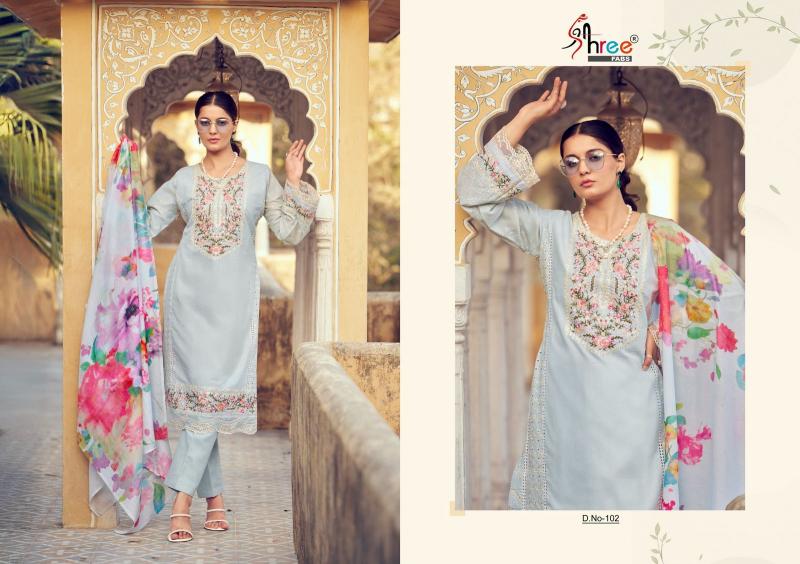Shree Fabs Tasrif Premium Lawn Collection Vol 2 catalog Chiffon Dupatta best pakistani suits in srinagar