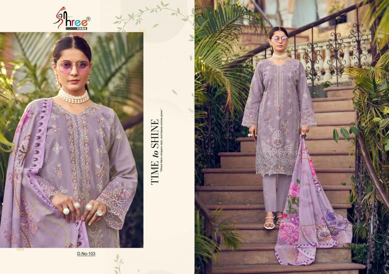 Shree Fabs Tasrif Premium Lawn Collection Vol 2 catalog Chiffon Dupatta best pakistani suits in srinagar