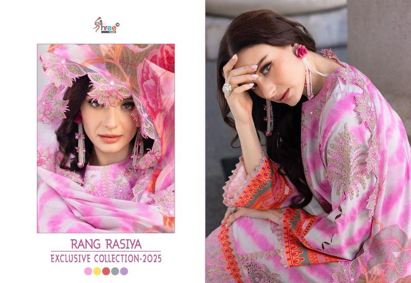 Shree Rang rasiya exclusive collection 2025 catalog Chiffon Duppatta pakistani designer plazo suits with price