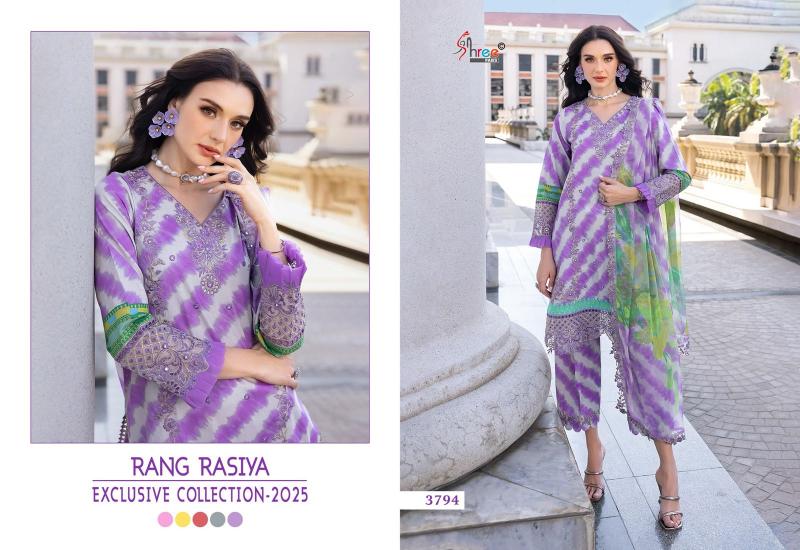 Shree Rang rasiya exclusive collection 2025 catalog Chiffon Duppatta pakistani designer plazo suits with price
