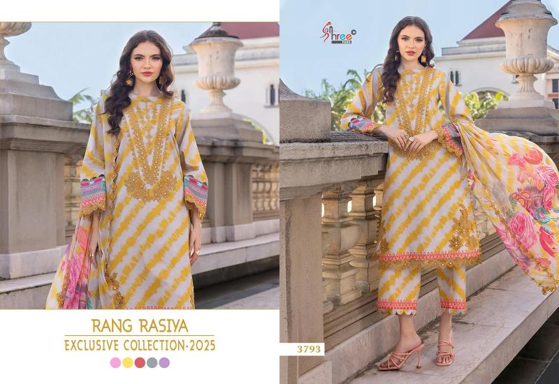 Shree Rang rasiya exclusive collection 2025 catalog Chiffon Duppatta pakistani designer plazo suits with price