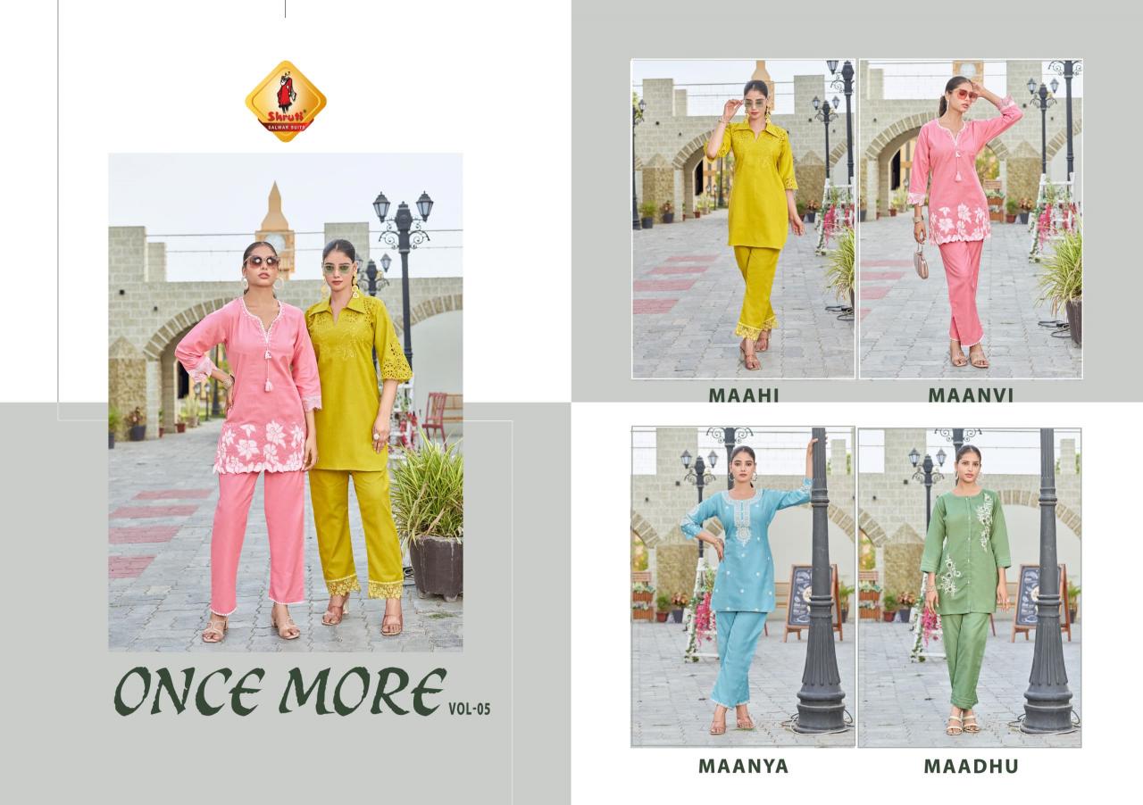 Shruti Once More vol 5 catalog soft cotton co ord set