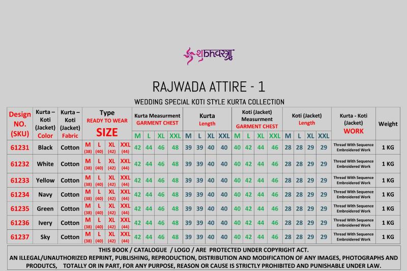 Shubhvastra Rajwada Attires vol 1 catalog black kurti online in india