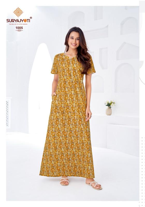 Suryajyoti Pearl vol 1 catalog ladies night dress wholesale market