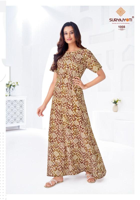 Suryajyoti Pearl vol 1 catalog ladies night dress wholesale market