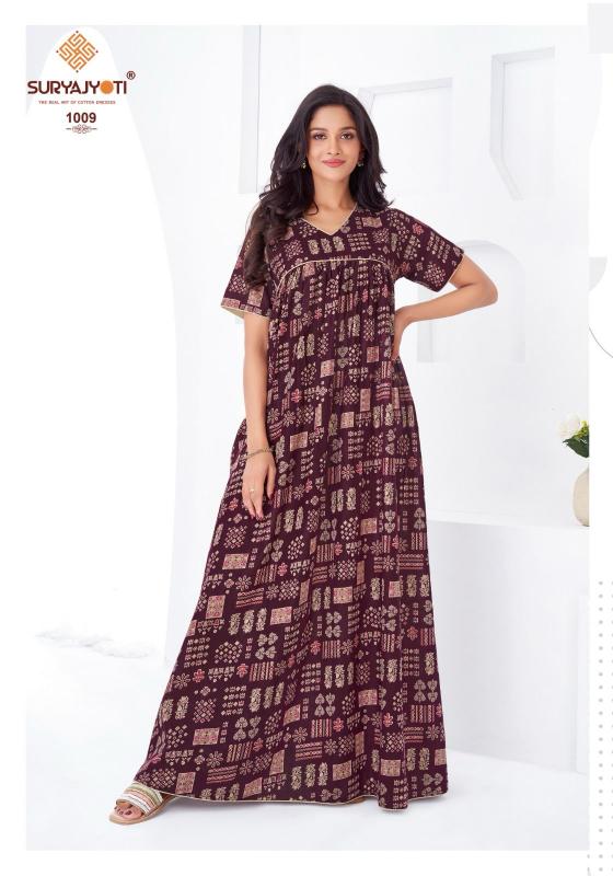 Suryajyoti Pearl vol 1 catalog ladies night dress wholesale market