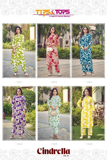 Tips & Tops Cinderella Vol 4 Catalog co ord set for women wholesale