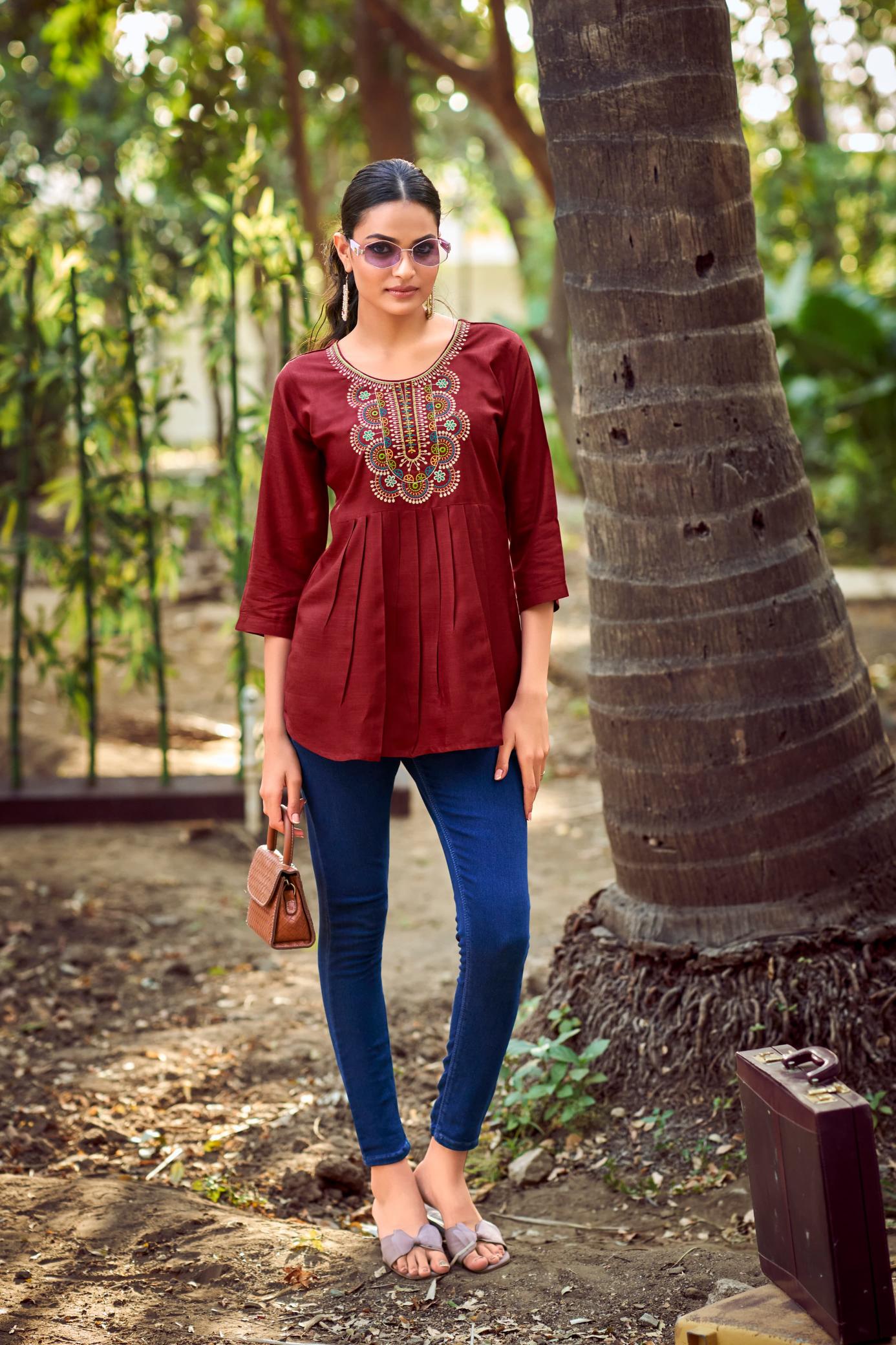 Tips & Tops Pulpy Vol 15 Catalog burning short kurtis for womens india