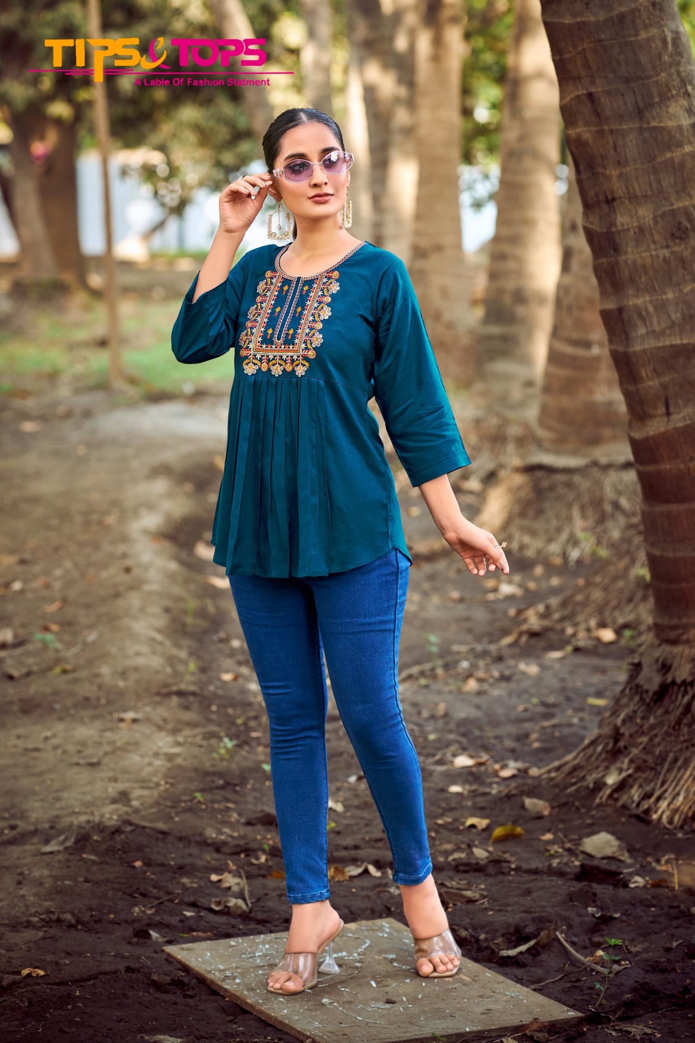 Tips & Tops Pulpy Vol 15 Catalog burning short kurtis for womens india