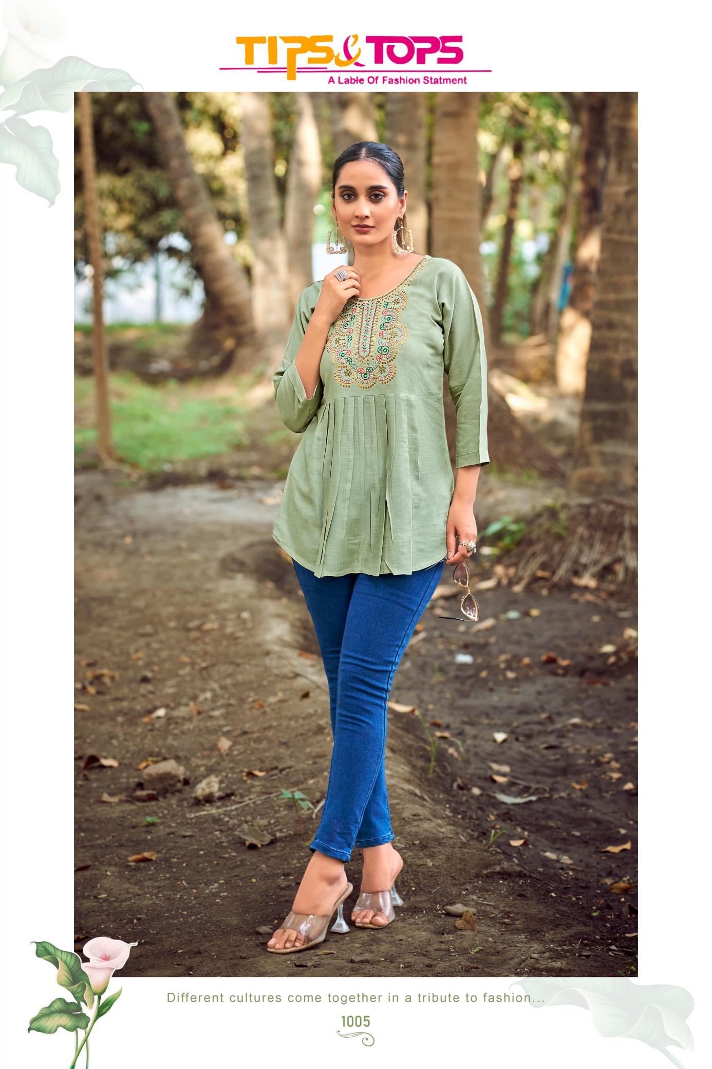 Tips & Tops Pulpy Vol 15 Catalog burning short kurtis for womens india