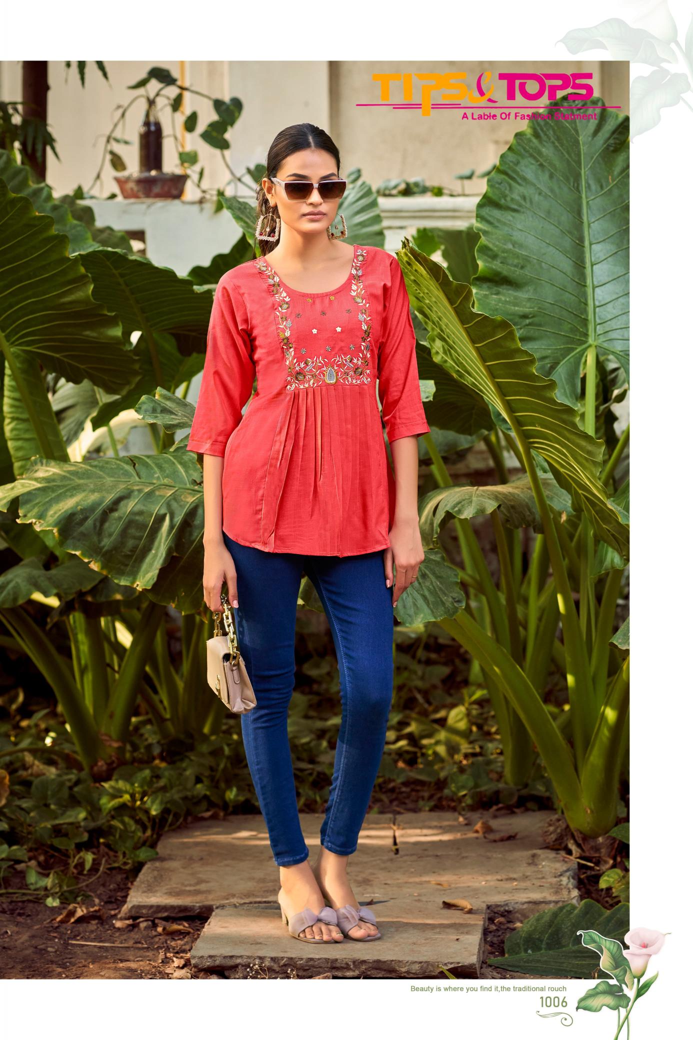 Tips & Tops Pulpy Vol 15 Catalog burning short kurtis for womens india