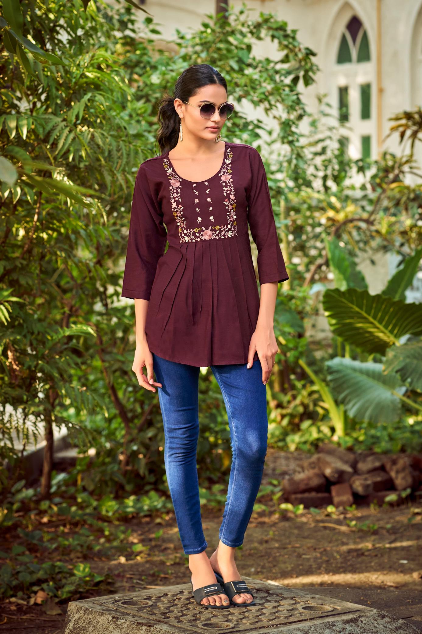 Tips & Tops Pulpy Vol 15 Catalog burning short kurtis for womens india