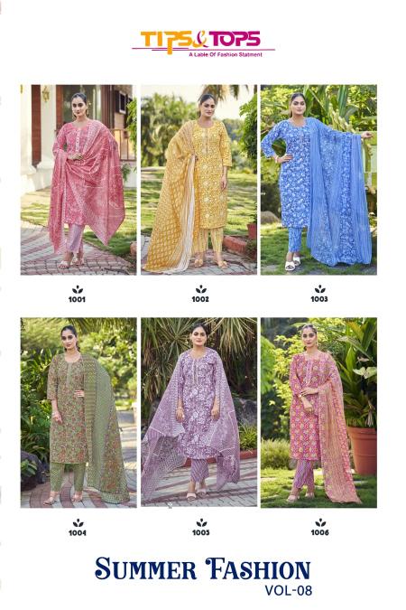 Tips & Tops Summer Fashion Vol 8 catalog cotton kurtis 