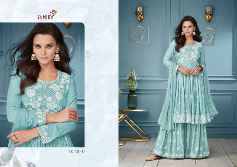 Vamika Lakhnavi Vol 3 (D.NO.1018S To 1018W) Catalog pakistani kurtis wholesale in india