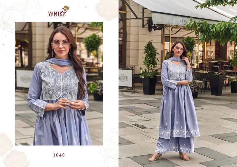 Vamika Lakhnavi Vol 8 (D.NO.1043 To 1048) Catalog long kurtis design pakistani online india