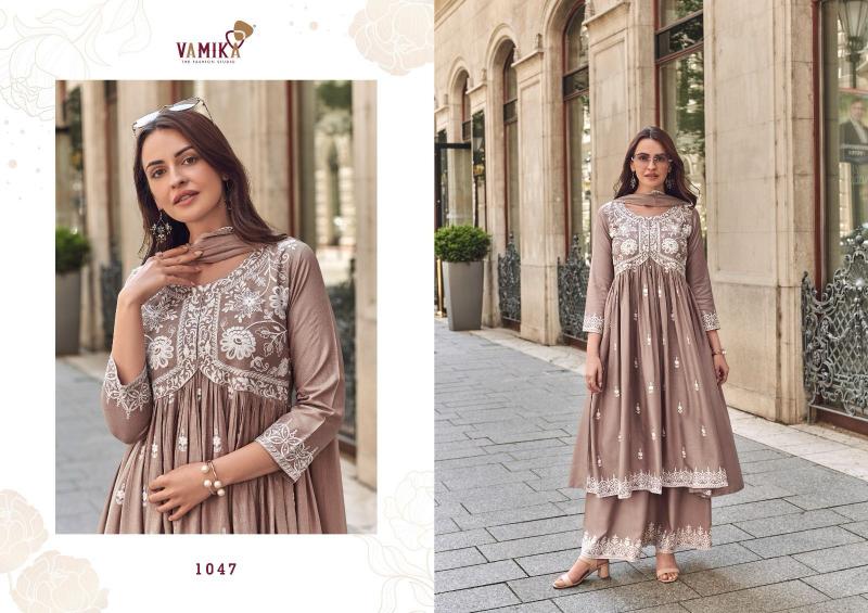 Vamika Lakhnavi Vol 8 (D.NO.1043 To 1048) Catalog long kurtis design pakistani online india