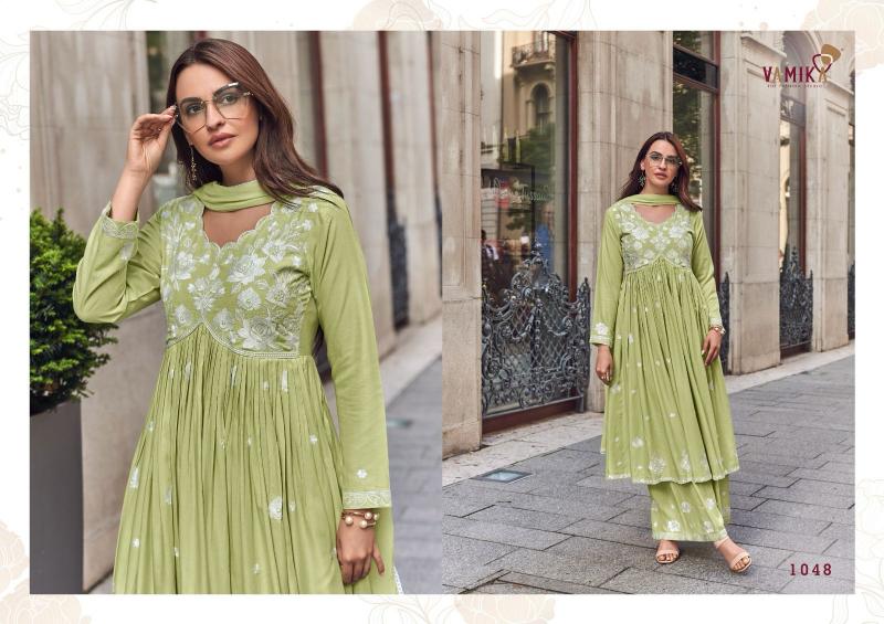 Vamika Lakhnavi Vol 8 (D.NO.1043 To 1048) Catalog long kurtis design pakistani online india