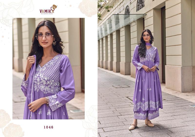 Vamika Lakhnavi Vol 8 (D.NO.1043 To 1048) Catalog long kurtis design pakistani online india