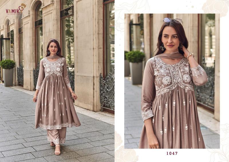 Vamika Lakhnavi Vol 8 (D.NO.1043 To 1048) Catalog long kurtis design pakistani online india