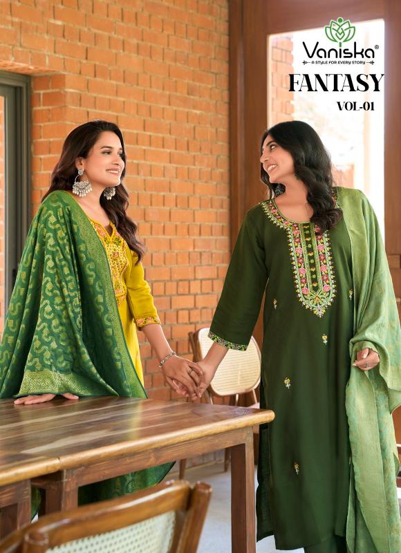 Vaniska Fantasy Vol 1 catalog kalamkari kurtis online india