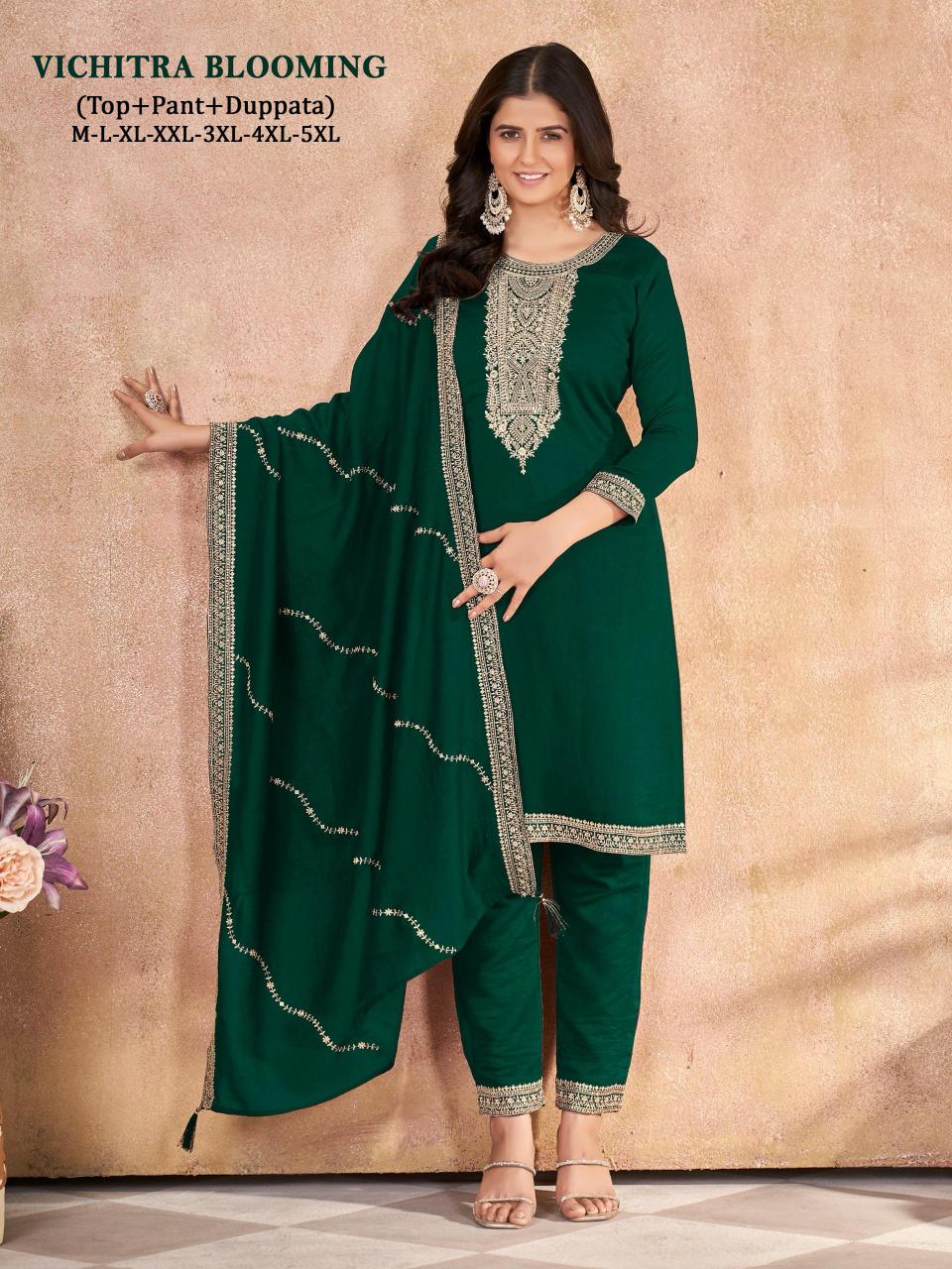 Vichitra Blooming Silk Catalog maroon silk kurtis online india