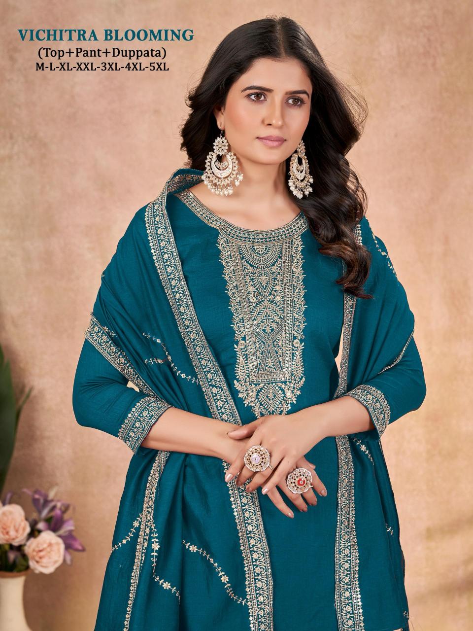 Vichitra Blooming Silk Catalog maroon silk kurtis online india