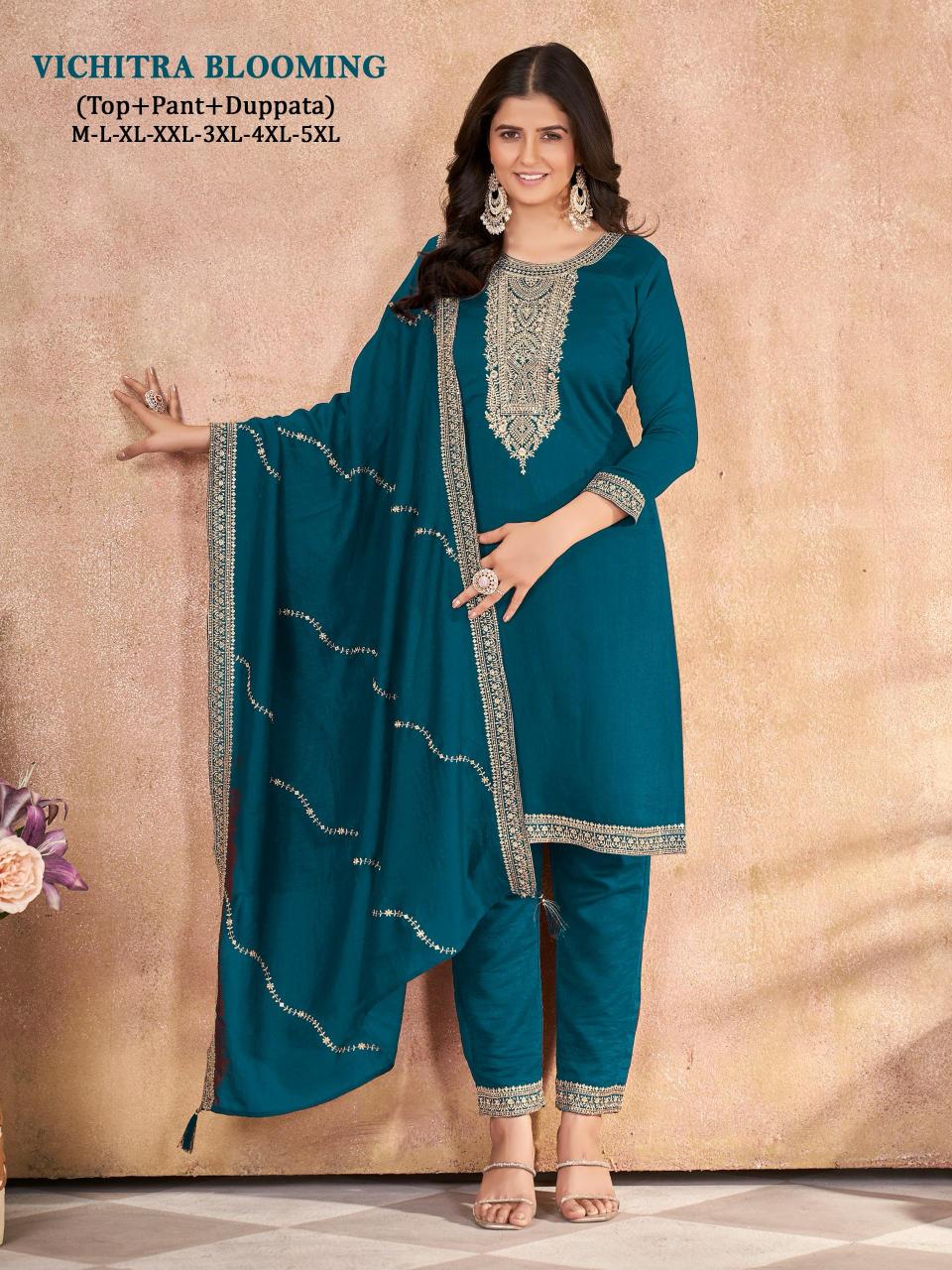 Vichitra Blooming Silk Catalog maroon silk kurtis online india