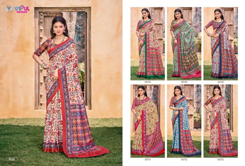 Vipul Carnival Catalog pure soft silk sarees online india