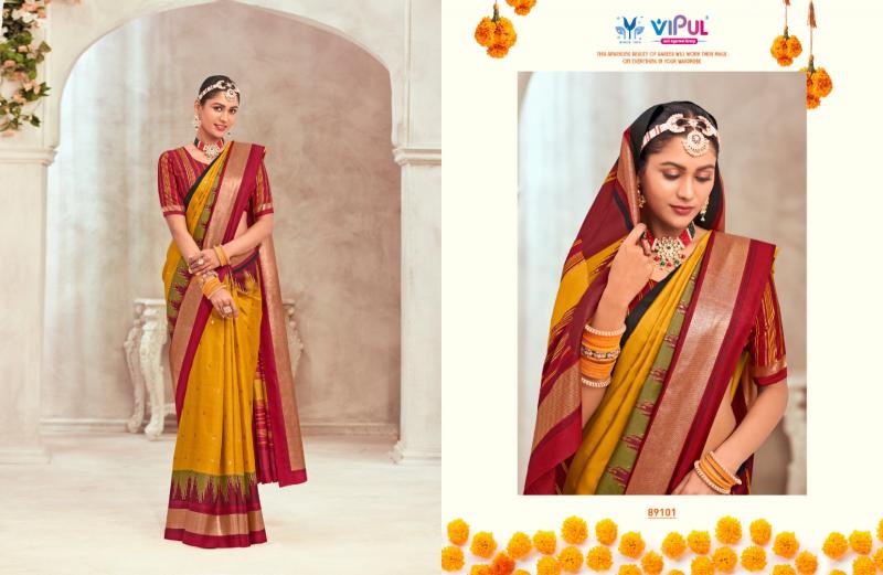Vipul Gulmarg Silk Vol 6 catalog saree fabric online india