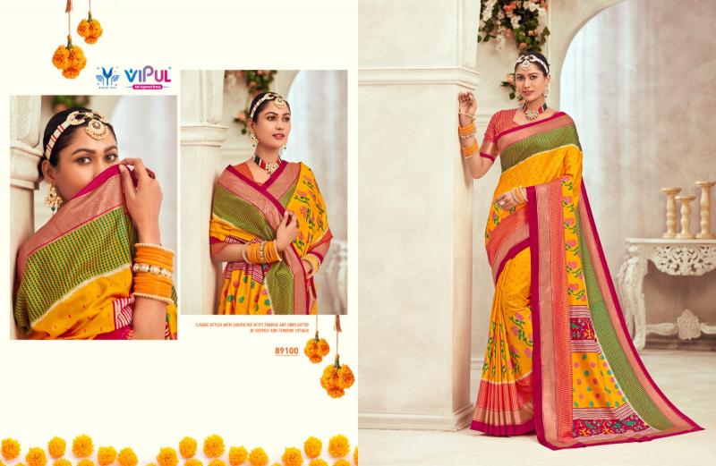 Vipul Gulmarg Silk Vol 6 catalog saree fabric online india