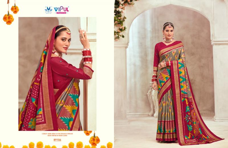 Vipul Gulmarg Silk Vol 6 catalog saree fabric online india