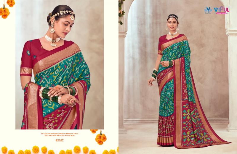 Vipul Gulmarg Silk Vol 6 catalog saree fabric online india