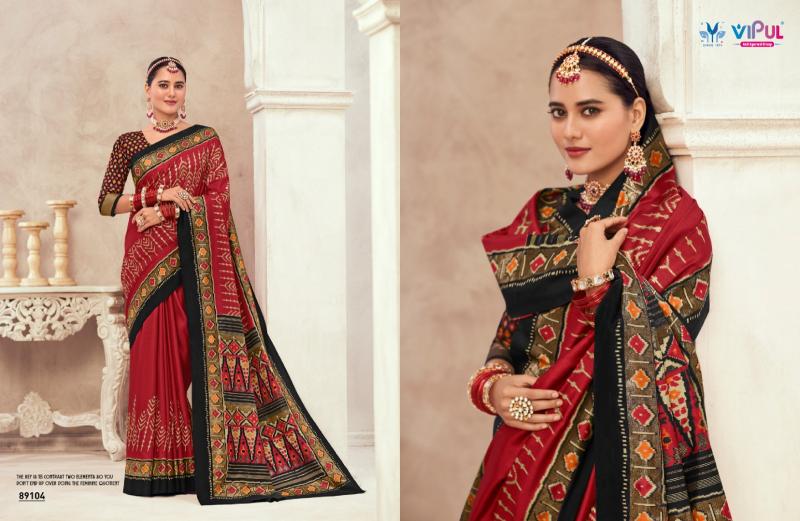 Vipul Gulmarg Silk Vol 6 catalog saree fabric online india