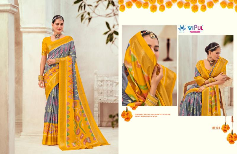 Vipul Gulmarg Silk Vol 6 catalog saree fabric online india
