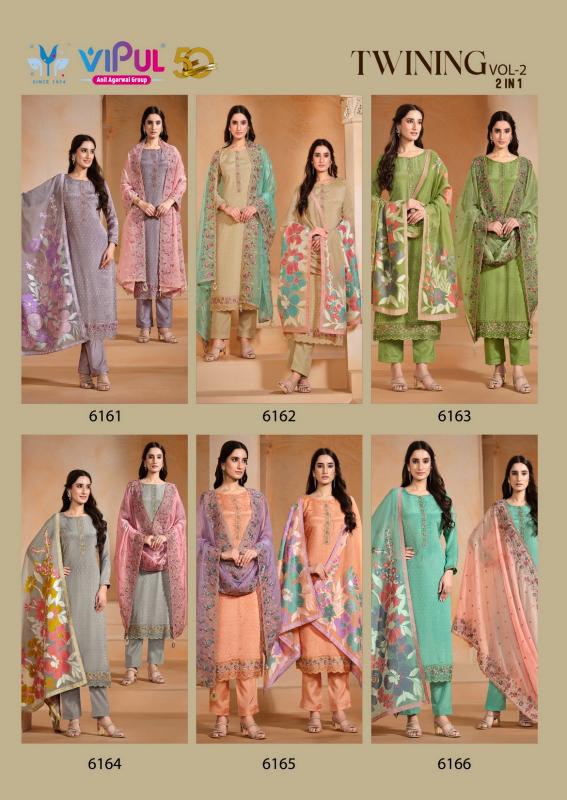 Vipul Twinning Vol 2 catalog unstitched heavy salwar kameez in jaipur wholesale