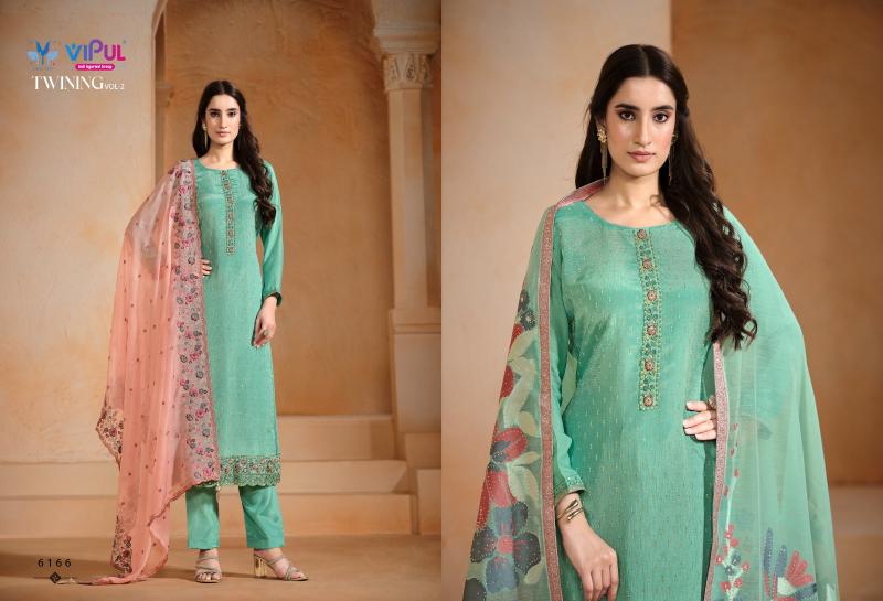 Vipul Twinning Vol 2 catalog unstitched heavy salwar kameez in jaipur wholesale