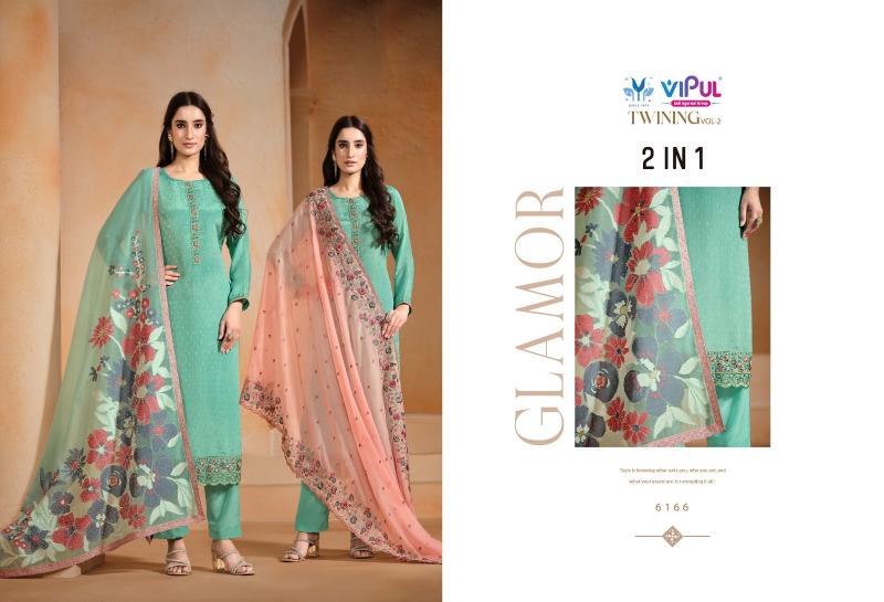 Vipul Twinning Vol 2 catalog unstitched heavy salwar kameez in jaipur wholesale
