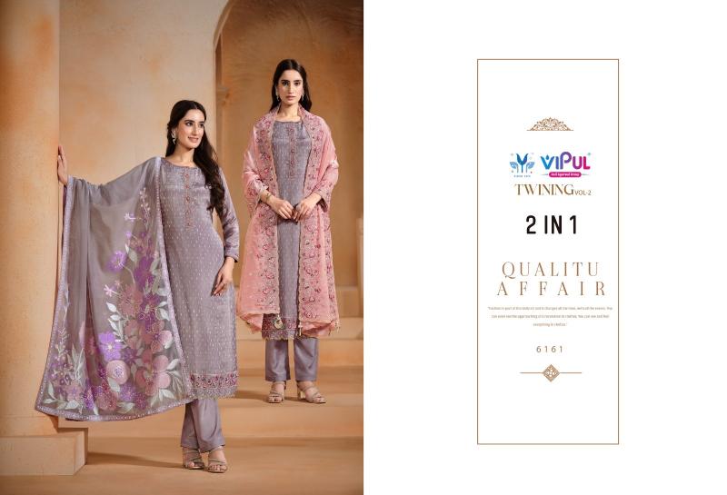 Vipul Twinning Vol 2 catalog unstitched heavy salwar kameez in jaipur wholesale