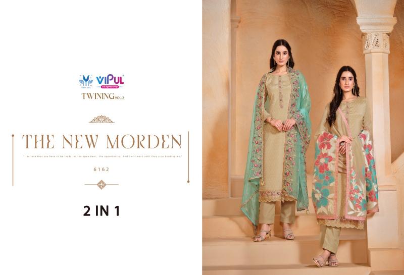Vipul Twinning Vol 2 catalog unstitched heavy salwar kameez in jaipur wholesale