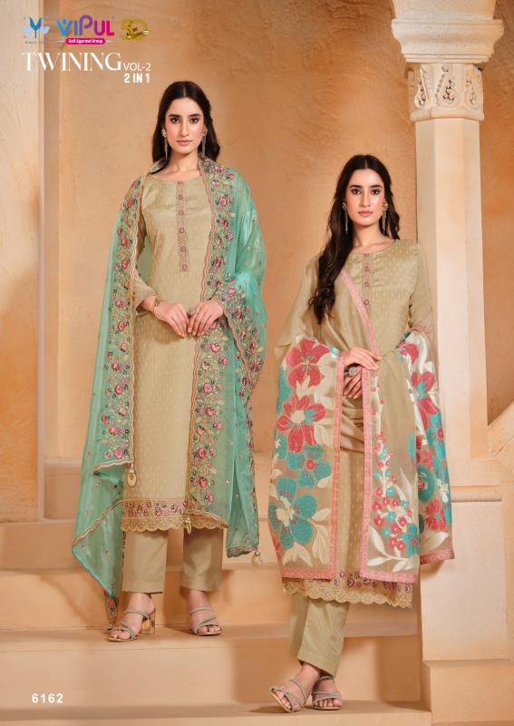 Vipul Twinning Vol 2 catalog unstitched heavy salwar kameez in jaipur wholesale