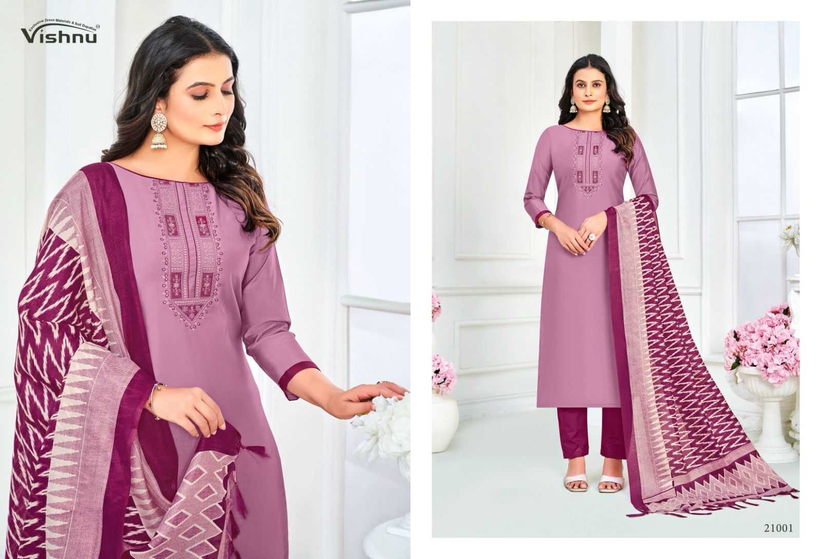 Vishnu Evanka Vol 12 catalog ladies dress material wholesale