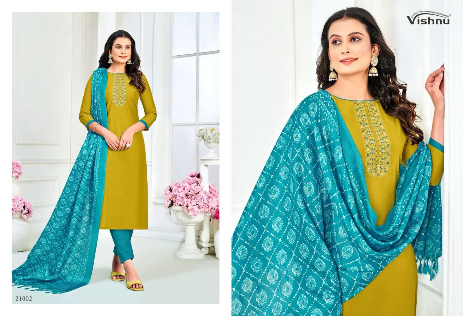 Vishnu Evanka Vol 12 catalog ladies dress material wholesale