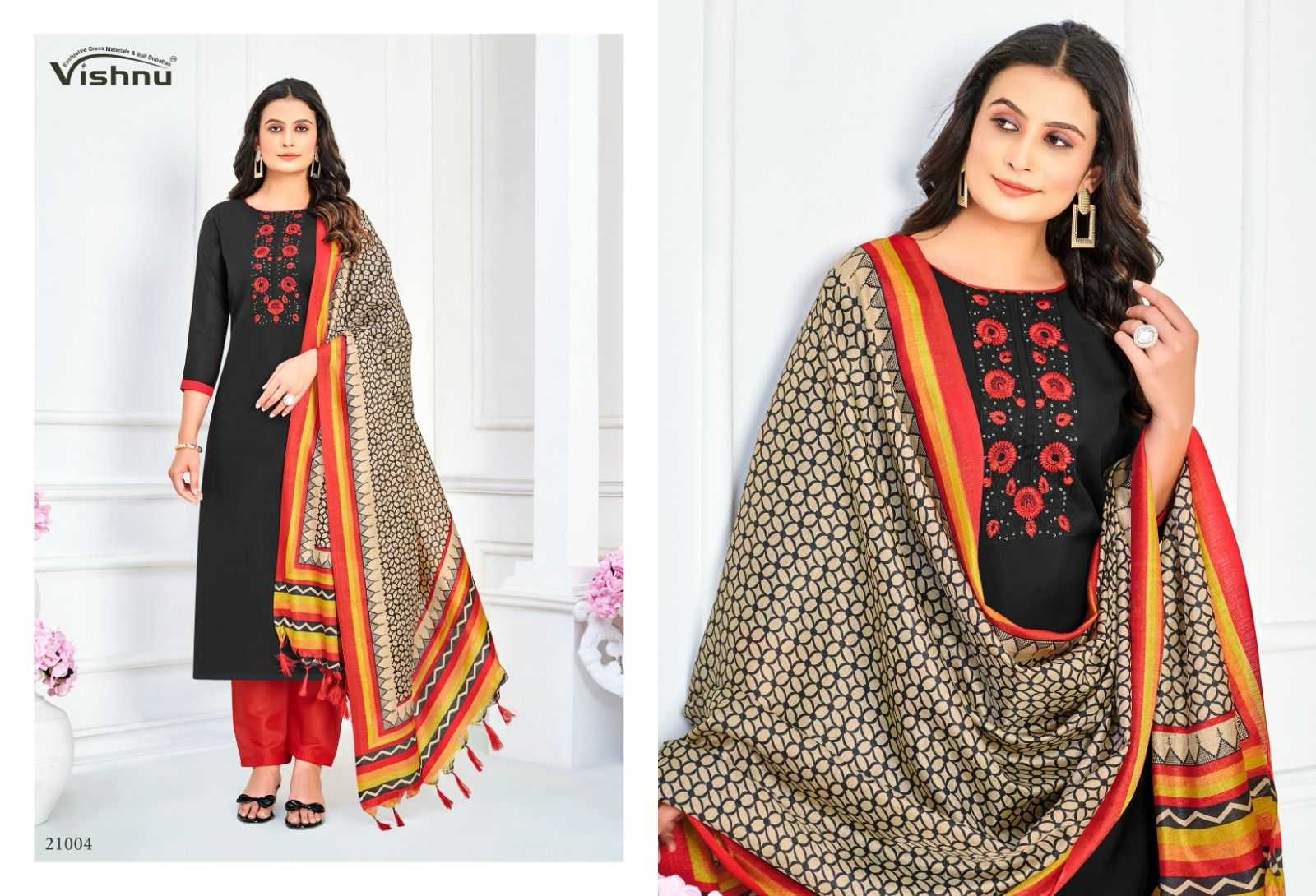 Vishnu Evanka Vol 12 catalog ladies dress material wholesale