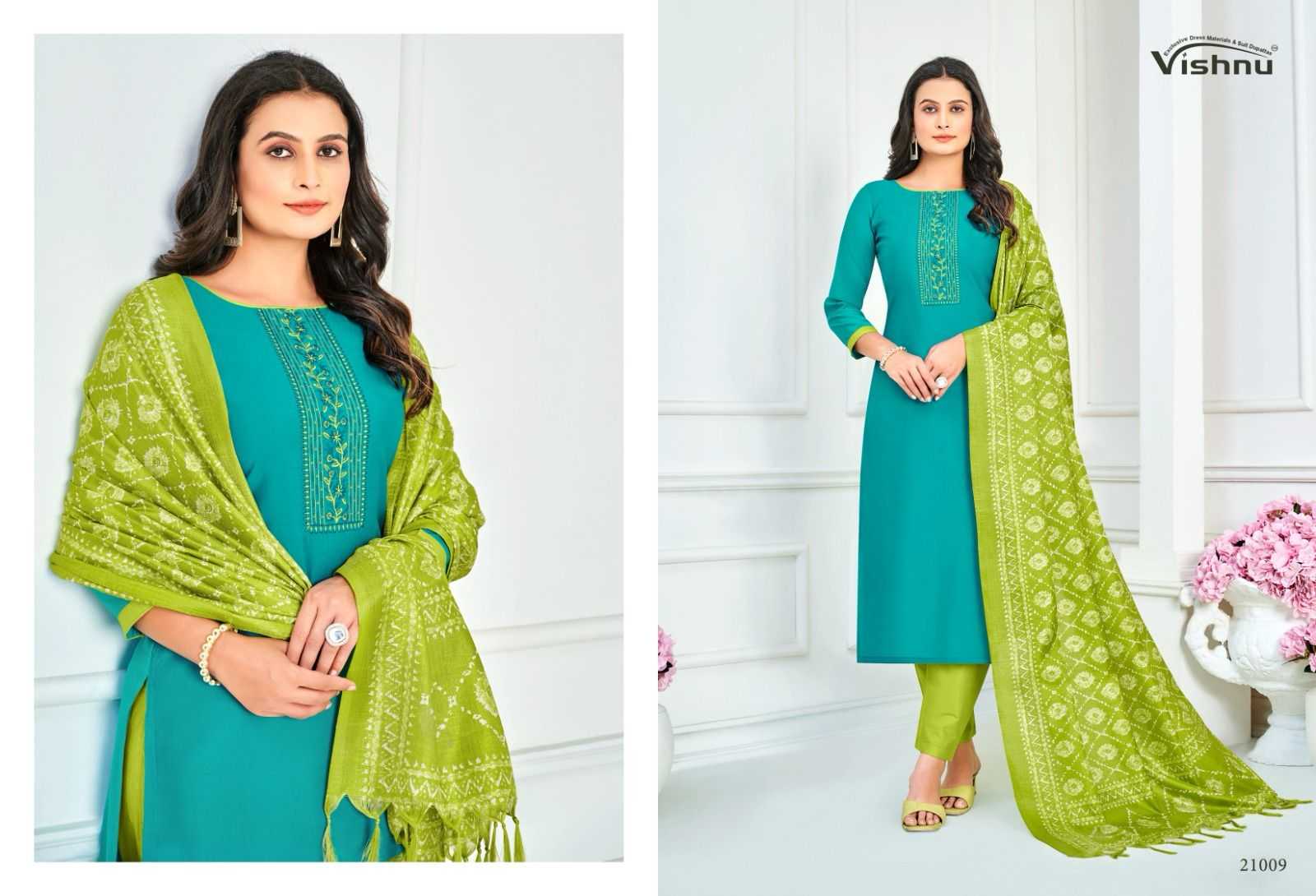 Vishnu Evanka Vol 12 catalog ladies dress material wholesale