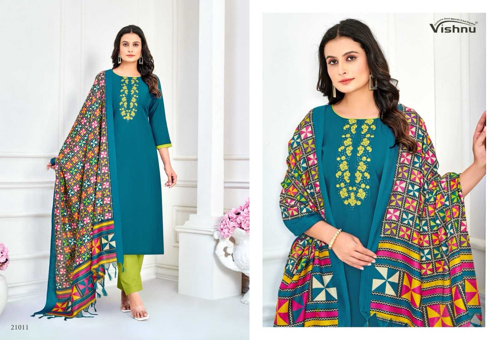 Vishnu Evanka Vol 12 catalog ladies dress material wholesale