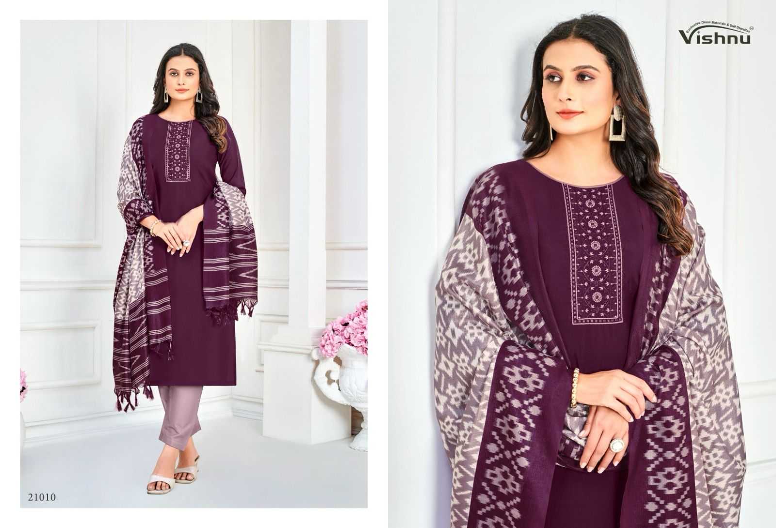 Vishnu Evanka Vol 12 catalog ladies dress material wholesale