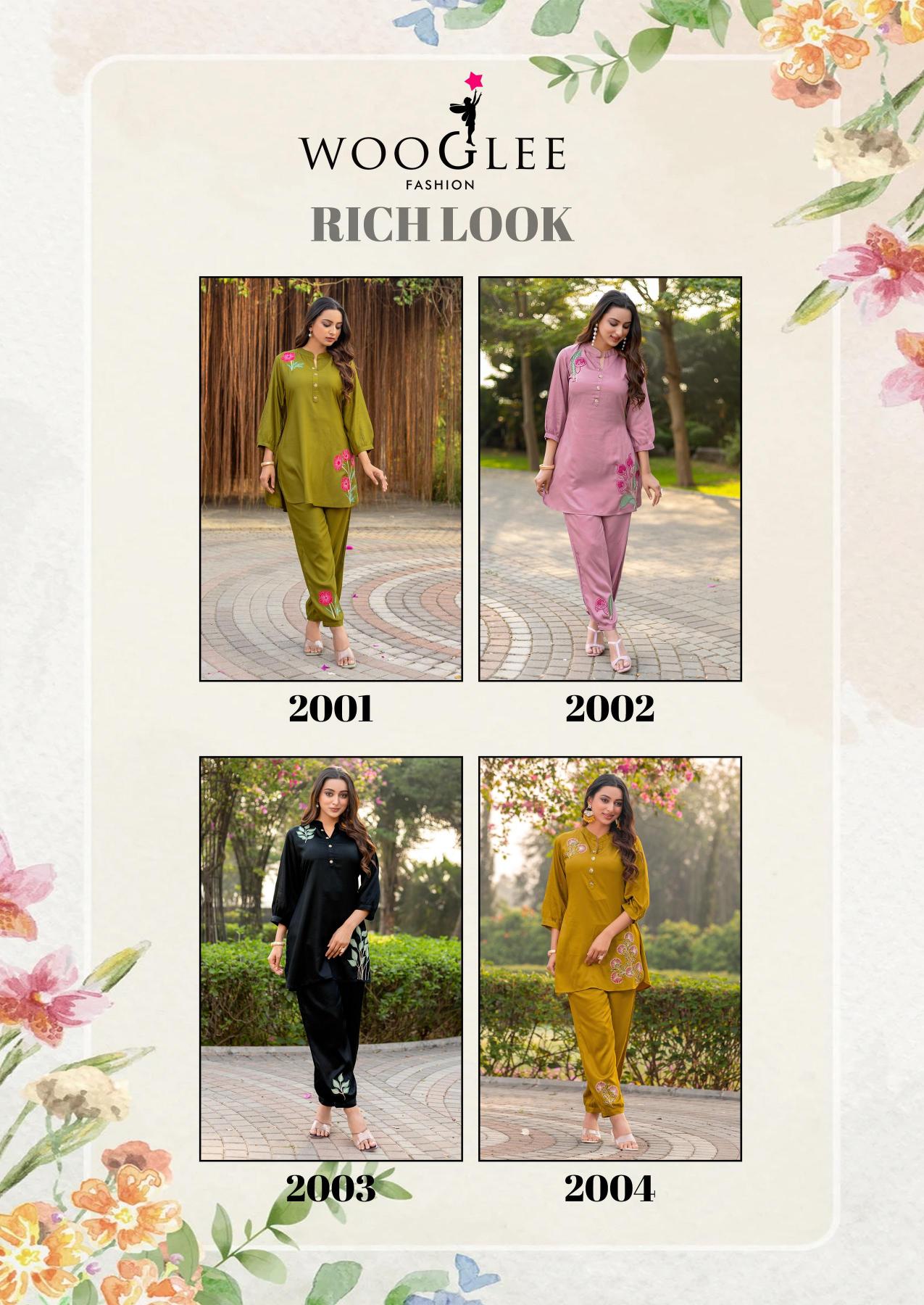 Wooglee Rich Look Catalog co ord set wholesale in mumbai