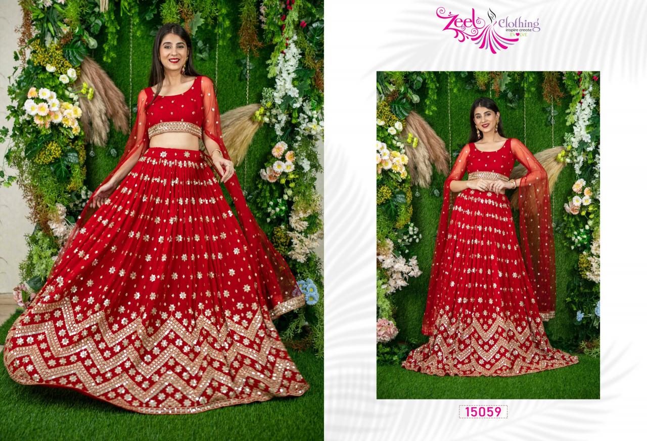 Zeel Clothing Volume 21 Catalog wholesale lehenga for girls chandni chowk