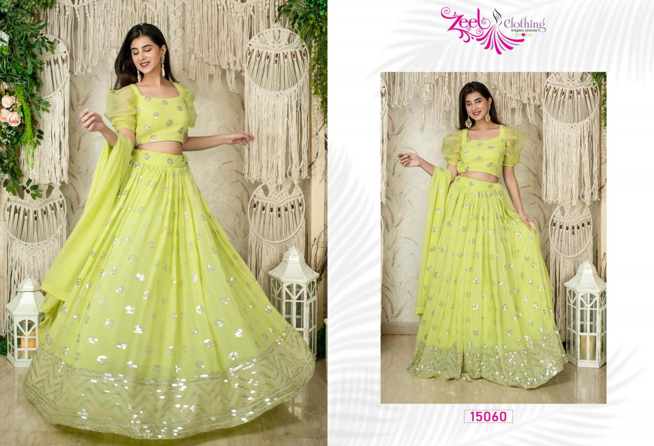 Zeel Clothing Volume 21 Catalog wholesale lehenga for girls chandni chowk
