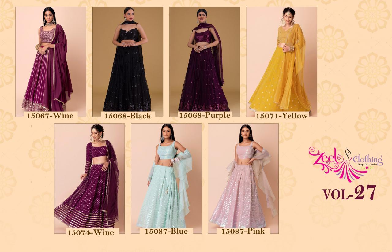 Zeel Clothing Volume 27 Catalog wholesale lehenga choli catalogs online surat